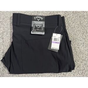 Callaway Men's Golf Pants, Flat Front Stretch - 34W x 30L - Black